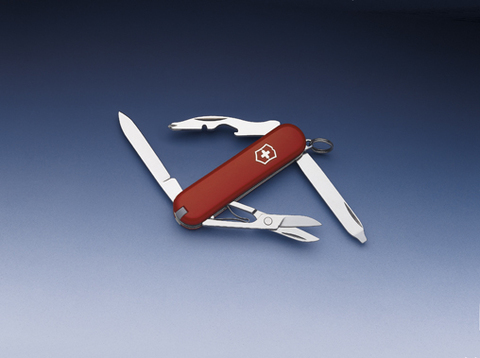 Нож-брелок Victorinox Classic Rambler, 58 мм, 10 функций, красный 0.6363 от прозводителя Victorinox