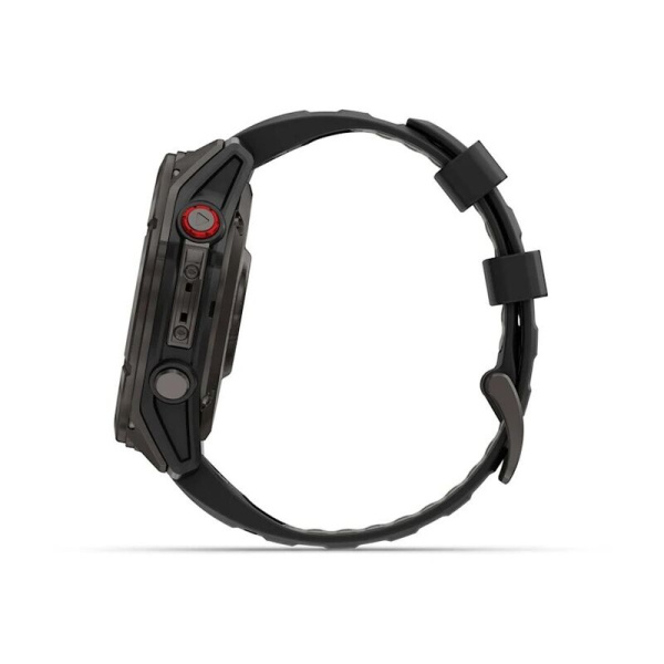 GARMIN  FENIX 8 PRO – 51 mm, AMOLED Sapphire, Carbon Gray DLC Titanium with Black/Pebble Gray Silicone Band 010-03199-01 от прозводителя Garmin