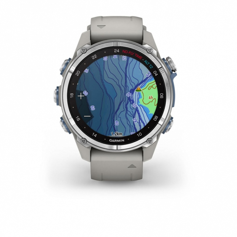 Garmin Descent Mk3 - 43 мм | steel/grey silicone band