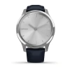 Garmin Vivomove Luxe - 42 мм | 24K gold PVD stainless steel case with black embossed Italian leather band