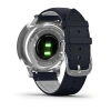 Garmin Vivomove Luxe - 42 мм | 24K gold PVD stainless steel case with black embossed Italian leather band