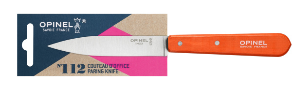 Нож столовый Opinel №112, деревянная рукоять, блистер, нержавеющая сталь, оранжевый, 001916 001916 от прозводителя Opinel